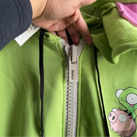 NWT Invader Zim GIR cosplay hoodie jacket top  XL - Picture 5 of 8